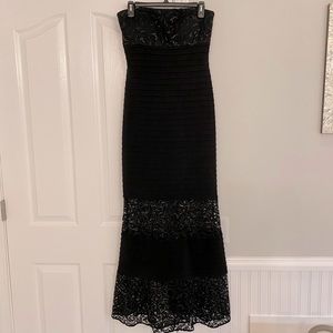 Calvin Klein black strapless gown size 6